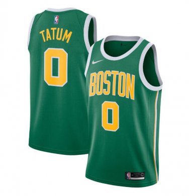 Men's Jayson Tatum #0 Boston Celtics Swingman Jersey Earned Edition Green