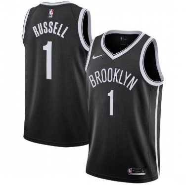 Men's D'Angelo Russell #1 Brooklyn Nets Swingman Jersey Icon Edition Black