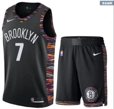 Men's Kevin Durant #7 Brooklyn Nets 2019/20 Swingman Jersey + Shorts City Edition Black