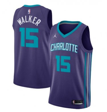 Men's Kemba Walker #15 Charlotte Hornets Swingman Jersey Purple
