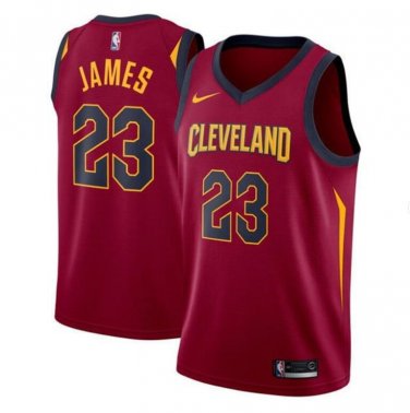Men's LeBron James #23 Cleveland Cavaliers Swingman Jersey Icon Edition Maroon