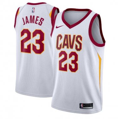 Men's LeBron James #23 Cleveland Cavaliers Swingman Jersey Association Edition White