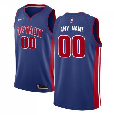 Custom Men's Detroit Pistons Swingman Jersey Icon Edition Blue