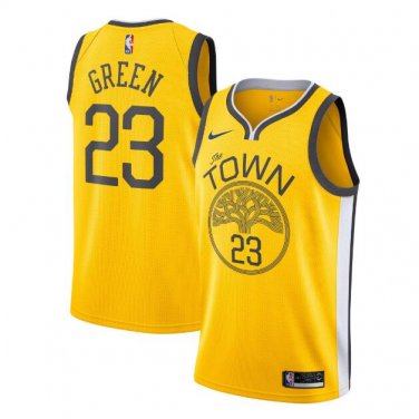 Men's Draymond Green #23 Golden State Warriors Swingman Jersey Earned Edition Yellow