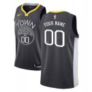 Custom Men's Golden State Warriors Swingman Jersey Black Statement Edition