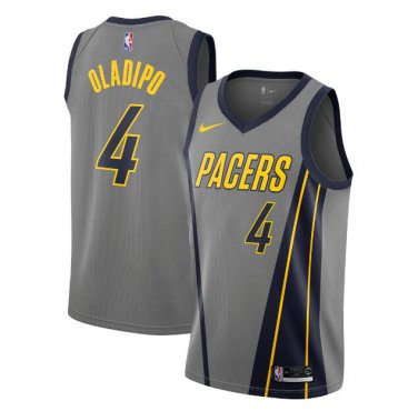 Men's Victor Oladipo #4 Indiana Pacers City Edition Jersey Gray
