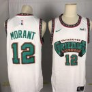 Men's Ja Morant #12 Memphis Grizzlies Hardwood Classics Jersey White