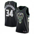 Men's Giannis Antetokounmpo #34 Milwaukee Bucks Swingman Jersey Black Statement Edition