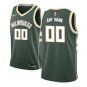 Custom Men's Milwaukee Bucks Swingman Jersey Green Icon Edition