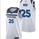 Men's Derrick Rose #25 Minnesota Timberwolves Swingman Jersey White Association Edition