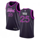 Men's Derrick Rose #25 Minnesota Timberwolves Swingman Jersey City Edition Purple