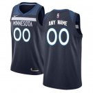 Custom Men's Minnesota Timberwolves Swingman Jersey Navy Icon Edition