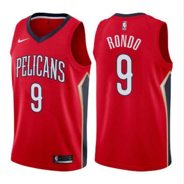 Men's Rajon Rondo #9 New Orleans Pelicans Swingman Jersey Red Association Edition
