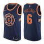 Men's Kristaps Porzingis #6 New York Knicks Swingman Jersey City Edition Navy