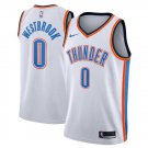 Men's Russell Westbrook #0 Oklahoma City Thunder Swingman Jersey White Association Edition