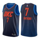 Men's Carmelo Anthony #7 Oklahoma City Thunder Swingman Jersey Navy Statement Edition