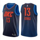 Men's Paul George #13 Oklahoma City Thunder Swingman Jersey Navy Statement Edition