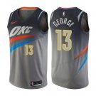 Men's Paul George #13 Oklahoma City Thunder Swingman Jersey City Edition Gray