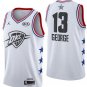 Men's Paul George #13 Oklahoma City Thunder 2019 All-Star Game Swingman Jersey White