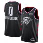 Men's Russell Westbrook #0 Oklahoma City Thunder 2019 All-Star Game Swingman Jersey Black