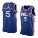 Men's Landry Shamet #5 Philadelphia 76ers Swingman Jersey Blue Icon Edition