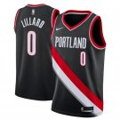 Men's Damian Lillard #0 Portland Trail Blazers Swingman Jersey Black Icon Edition
