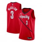 Men's C.J. McCollum #3 Portland Trail Blazers Swingman Jersey Earned Edition Red