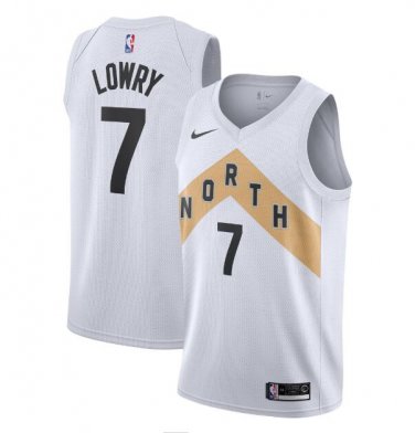 Men's Kyle Lowry #7 Toronto Raptors Swingman Jersey City Edition White