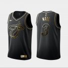 Men's Dwyane Wade #3 Miami Heat Swingman Jersey Black Gold