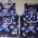 Men's LeBron James #23 Los Angeles Lakers Ness Floral Fashion Jersey