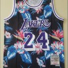 Men's Kobe Bryant #24 Los Angeles Lakers Ness Floral Fashion Jersey