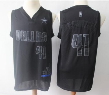 Men's Dirk Nowitzki #41 Dallas Mavericks MVP Swingman Jersey Black