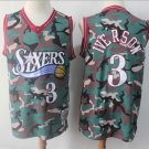 Men's Allen Iverson #3 Philadelphia 76ers Jungle Camouflage Jersey