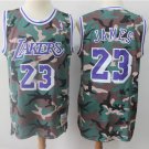 Men's LeBron James #23 Los Angeles Lakers Jungle Camouflage Jersey