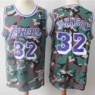 Men's Magic Johnson #32 Los Angeles Lakers Jungle Camouflage Jersey