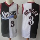 Men's Allen Iverson #3 Philadelphia 76ers Hardwood Classics Swingman Jersey Black White