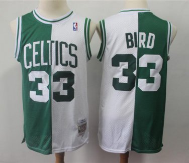 Men's Larry Bird #33 Boston Celtics Hardwood Classics Swingman Jersey Green White