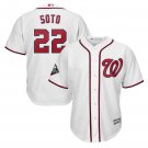 Men's Juan Soto #22 Washington Nationals 2019 World Series Bound Cool Base Player Jersey White
