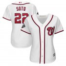 Women's Juan Soto #22 Washington Nationals 2019 World Series Bound Cool Base Player Jersey White