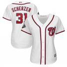 Women's Max Scherzer #31 Washington Nationals 2019 World Series Bound Cool Base Player Jersey White