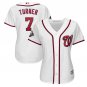 Women's Trea Turner #7 Washington Nationals 2019 World Series Bound Cool Base Player Jersey White