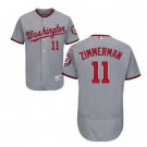 Men's Ryan Zimmerman #11 Washington Nationals Flex Base Team Jersey Gray