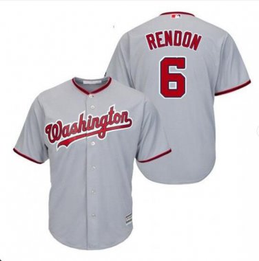 Men's Anthony Rendon #6 Washington Nationals Cool Base Player Jersey Gray