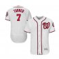 Men's Trea Turner #7 Washington Nationals Flex Base Team Jersey White