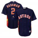 Men's Alex Bregman #2 Houston Astros 2019 Postseason Cool Base Player Jersey Navy