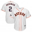 Men's Alex Bregman #2 Houston Astros 2019 Postseason Cool Base Player Jersey White
