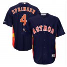 Men's George Springer #4 Houston Astros 2019 Postseason Cool Base Player Jersey Navy