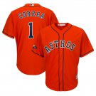 Men's Carlos Correa #1 Houston Astros 2019 Postseason Cool Base Player Jersey Orange