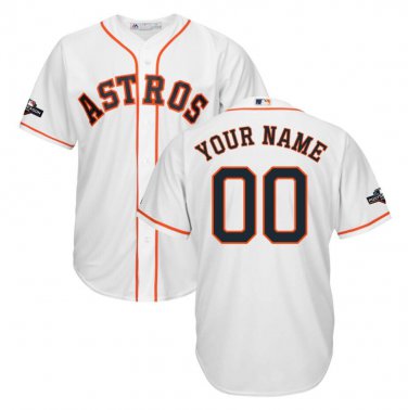 Custom Men's Houston Astros 2019 Postseason Cool Base Jersey White