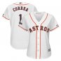 Women's Carlos Correa #1 Houston Astros 2019 Postseason Cool Base Player Jersey White